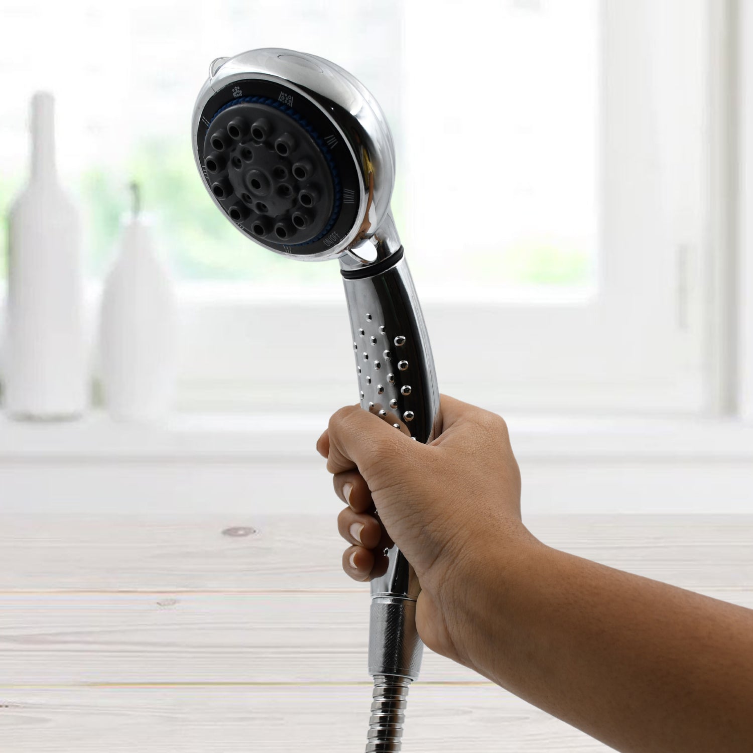 9365 Shower Head and Stainless Steel Hose Multi-Function Plastic High Pressure Shower Spray for Bathroom 9365 Shower Head and Stainless Steel Hose Multi-Function Plastic High Pressure Shower Spray for Bathroom